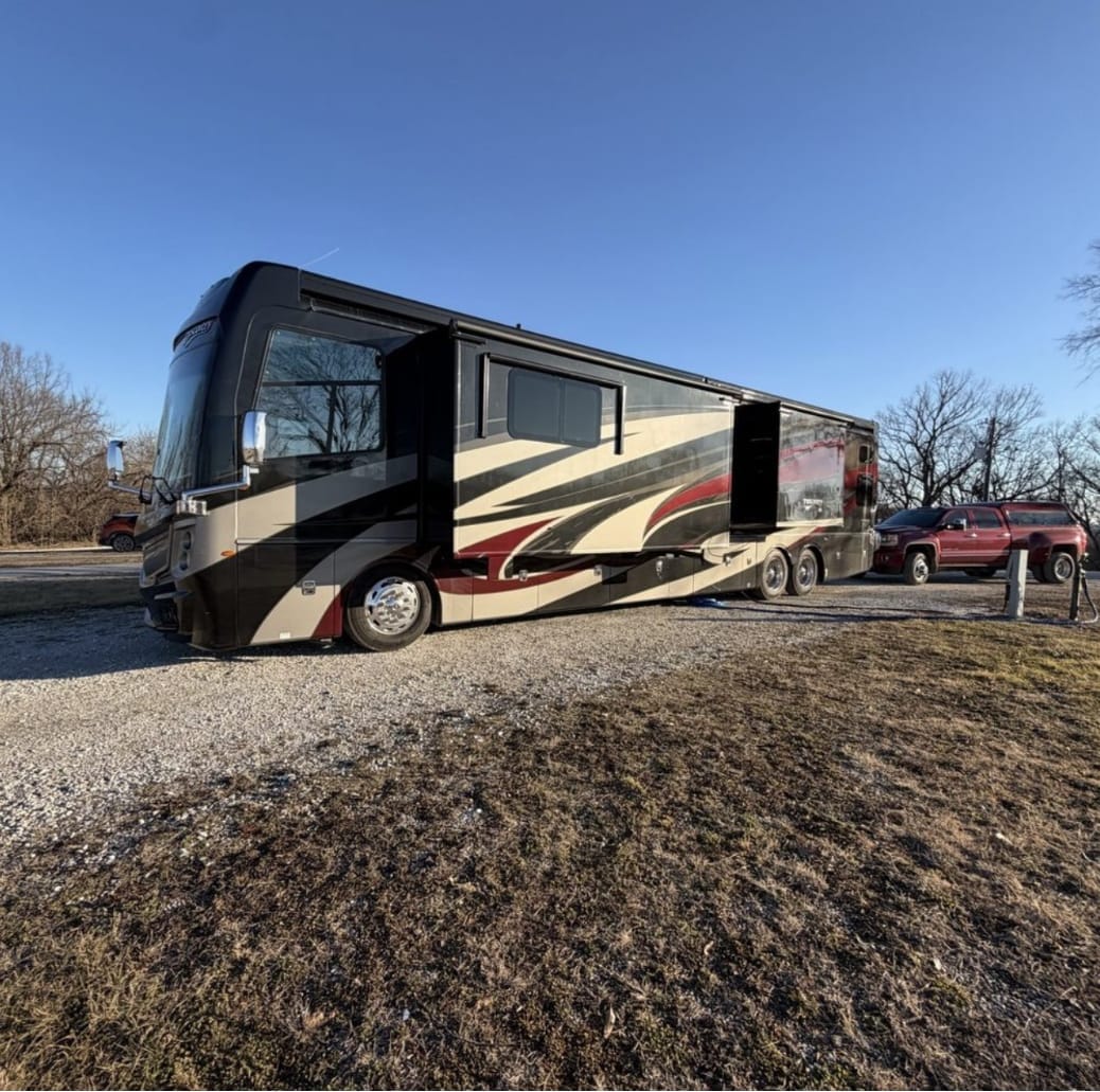 Class A motorhome with slide-outs bought outright