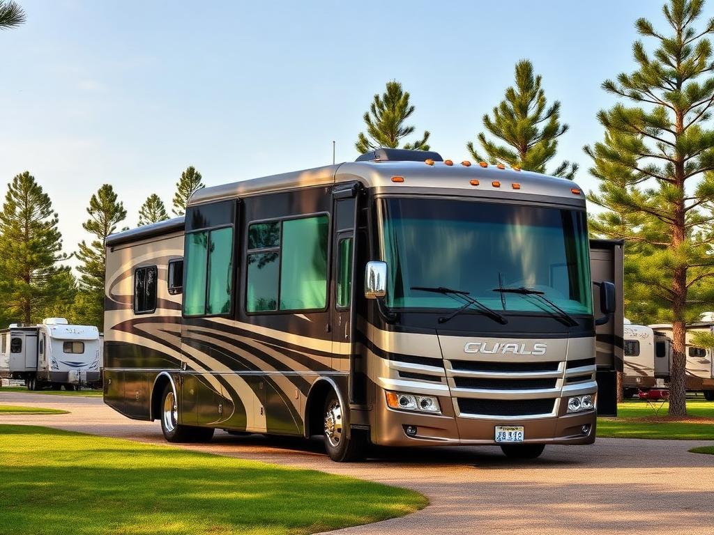 Class A diesel motorhome ready for pickup
